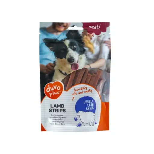 [LR11949] Duvo Lamb Strips Dog Snack Pouch 80g