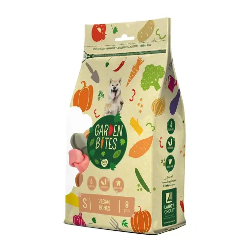 [LR10087] Duvo Garden Bites Vegan Bones Small Pouch 11cm - 8Pcs - Mix Colors
