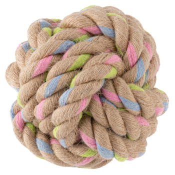 [LR4705052] Duvo Knotted Cotton Pendulum & 1Knot & Tennis Ball Grey/Pink 60cmLength: 60cm 