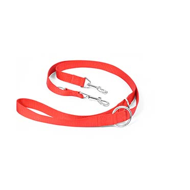[LR111000021] Duvo Nylon Lead Adjustable 200cm/25mmColor: Red 