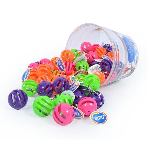 [LR1717058] Duvo Rattle Balls - Cat Toy (60 pcs in a Bucket) 