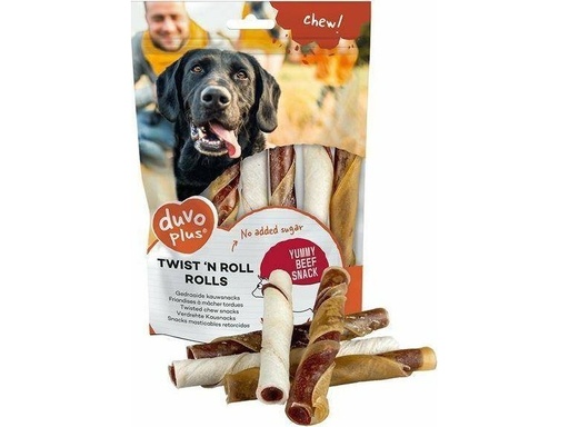 [LR12660] Duvo Twist N Rolls Beef - 12.5cm - 5Pcs / 20cm - 2PcsCount: 5, Length: 12.5cm 