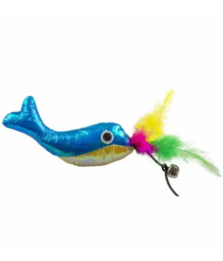 [LR12114] Duvo+BlinkyWhaleWithElasticBlue-16,5x7x2cm