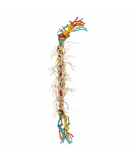 [LR11584] Duvo+ Colorful Sisal Climbing Rope with Leather Strips 124cm