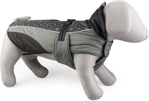 [LR13207] Duvo+ Dog Jacket Hi Vis Casual M - 50cm Black/GreySizes: M 