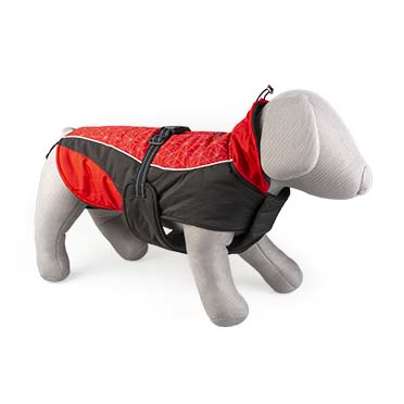 [LR13239] Duvo+ Dog Jacket Hi Vis Casual Red/BlackSizes: XL 
