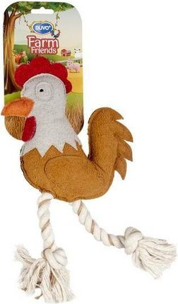 [LR11519] Duvo+ Farm Friends Ruby Rooster Dog Toy 37cm
