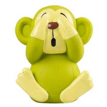 [LR12572] Duvo+LatexMonkeysHear/See/NoSpeakMixedColors6.5x9.5x11.5cm-1pc