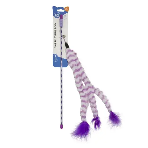 [LR12066] Duvo+ Playing Rod Catchy Fluffy Tail - 44x8x3,5cm - Box Qty -16 Pcs