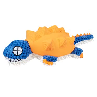 [LR14517] Duvo+ Plush & Latex Armadillo 34x14x8.5cm orange/blue 