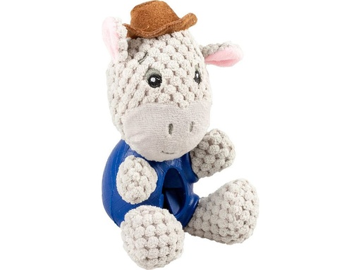 [LR14572] Duvo+ Plush & Rubber Donkey Dispenser Multicolour, 17x11x10cm 