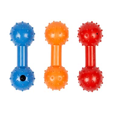 [LR400028] Duvo+ Rubber Dumbell Mix Mixed Colors - 11cm 