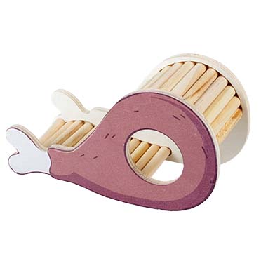 [LR14549] Duvo+ Small Animal Wooden Play House Drumstick 20x7,8x10,5cm, Multicolour 