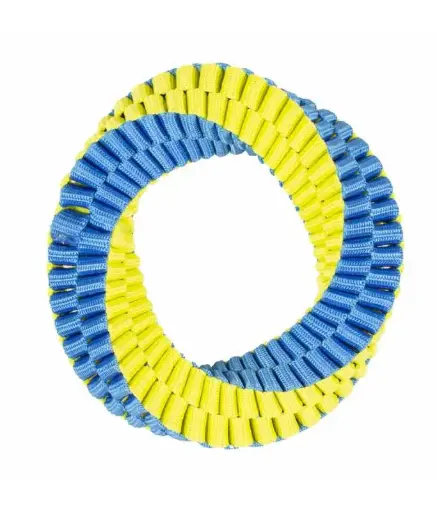 [LR12773] Duvo+ Supa Nylon Triple Hoop Blue/Yellow - 28x13cm