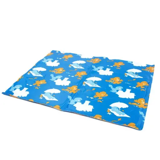 [LR13862] Duvo+ The Smurfs Cooling Mat, Blue Sizes: XL