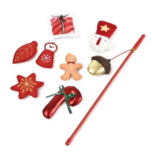 [LR12872] Duvo+XmasGiftBoxForCatMulticolour8Pcs-40x6cm