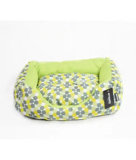 [EMK01M-110M] Empets Couch Bed ModernDimension: 55x42x16cm, Pattern/Texture: Printed Green & Lemon