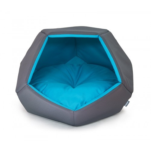 [EMDC01D-25D] Empets Cubby House With Cushion Basic Duo (60x60x44cm)Dimension: 60x60x44cm, Color: Green & Blue