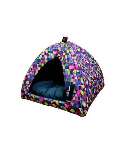[EMI02M-103M] Empets Igloo House With Cushion ModernDimension: 43x43x35cm, Pattern/Texture: Printed Black