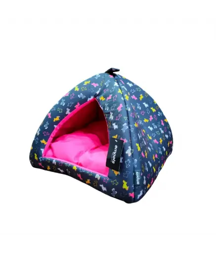 [EMI02M-115M] Empets Igloo House With Cushion Modern Dimension: 43x43x35cm, Pattern/Texture: Printed Pink