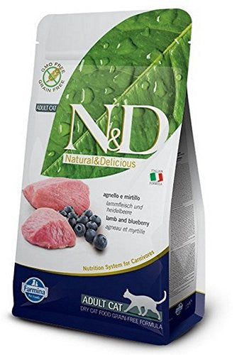 [8010276020208] Farmina N&D Lamb & Blueberry Adult Cat 1.5kg