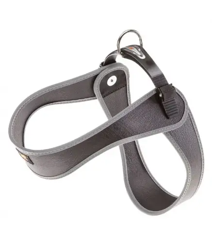 [76040317] Ferplast Agila Fluo Dog Harness – Black | Adjustable Comfort Fit (42–50 × 42–50 cm)