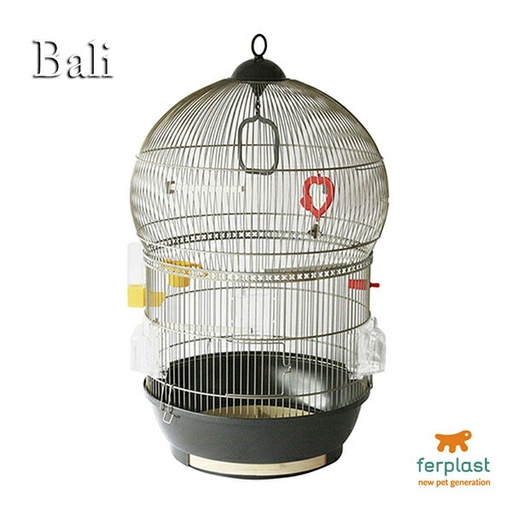 [51018811] Ferplast Canary and Small Exotic Bird Cage Bali White - Ø 43,5 x 68,5 cm 