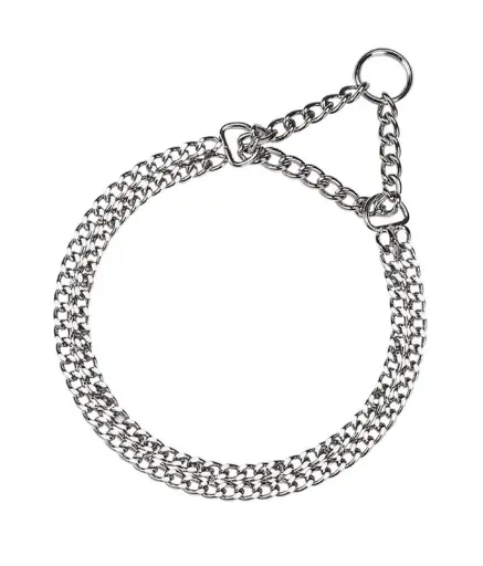 [75760903] Ferplast Chrome CSS - Semi Choke-Chain Dog Collar Made of Metal Dimension: 54 x 62cm