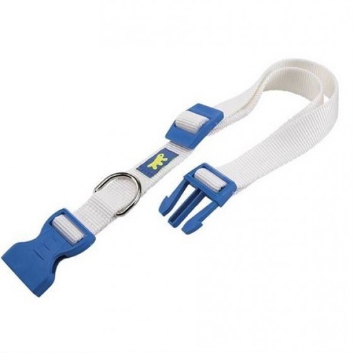 [75250901] Ferplast Club C Colours Nylon Dog Collar With Snap ClipColor: White, Dimension: 23-32cm x 10mm