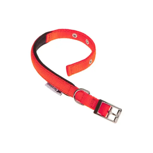 [75246022] Ferplast Daytona C Nylon Dog Collar Color: Red, Dimension: 27-35cm x 15mm