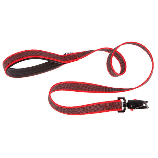 [77180117] Ferplast Daytona Gummy Matic GDog Lead Complete With Automatic Carabiner (20mm x L 120cm)Color: Red, Dimension: 20mm x L 120cm