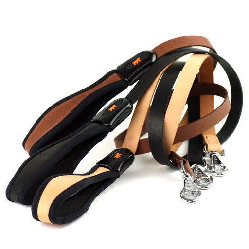 [76109017] Ferplast Giotto G Dog Leather LeadsColor: Black, Dimension: 25mm x L 120cm