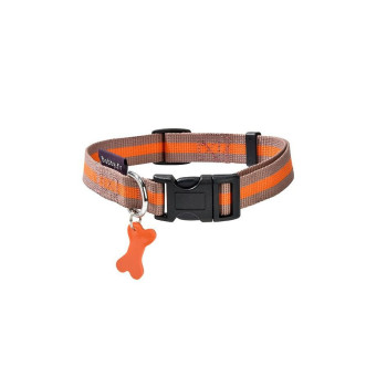 [75382702] Ferplast Half-Choke Collar for Dogs Eco-LeatherColor: Grey, Dimension: 60cmx10mm