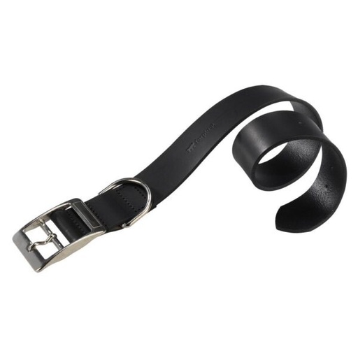 [75210917] Ferplast Natural C Leather Dog CollarColor: Black, Dimension: 35-43cm x 20mm