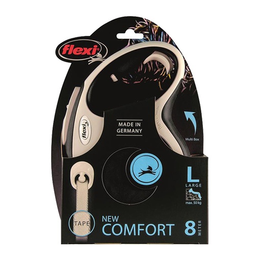 [4000498043820] Flexi New Comfort L Tape 8m[Color - Black] 