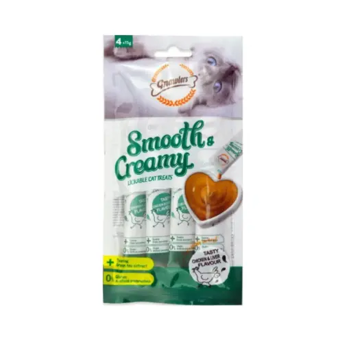 [GN10769] Gnawlers Smooth & Creamy Lickable Chicken & Liver Flavour Cat Treats Pouch 4pcs X 15g