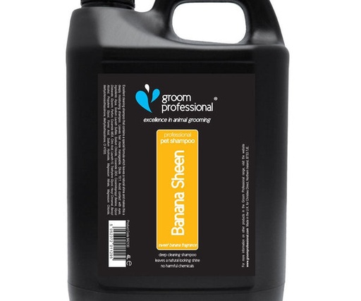 [GP842130] Groom Professional Banana Sheen Pet ShampooVolume: 4 litre, Fragrance/Flavour: Banana fragrance 