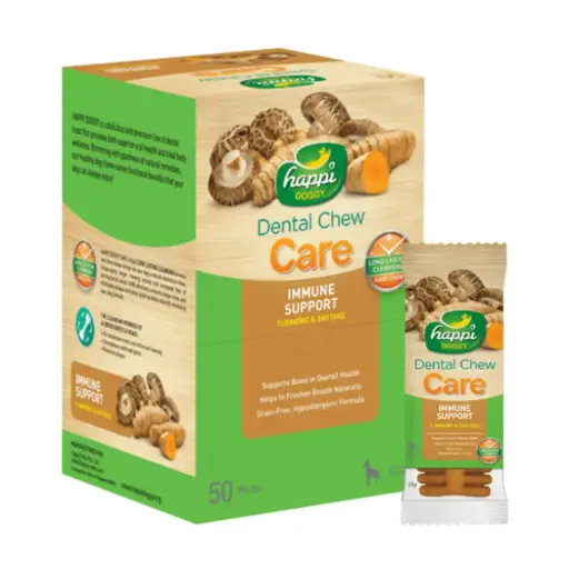 [H317] Happi Doggy Dental Chew Care-Immune Support-4 (Display Box-50pcs)