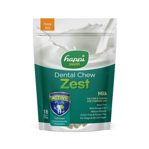 [H141] Happi Doggy Dental Chew Zest-Milk-2.5 