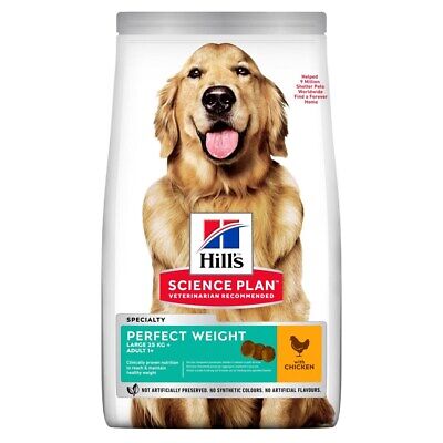 [604316] Hills Science Plan Adult Perfect Weight Large Breed Dog Food with Chicken 12kg 