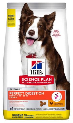 [605967] Hills Science Plan Perfect Digestion Medium Adult 1+ Dog Food with Chicken and Brown Rice 2.5kg 