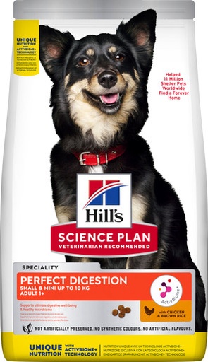 [605962] Hills Science Plan Perfect Digestion Small & Mini Adult 1+ Dog Food with Chicken & Brown Rice    1.5kg 