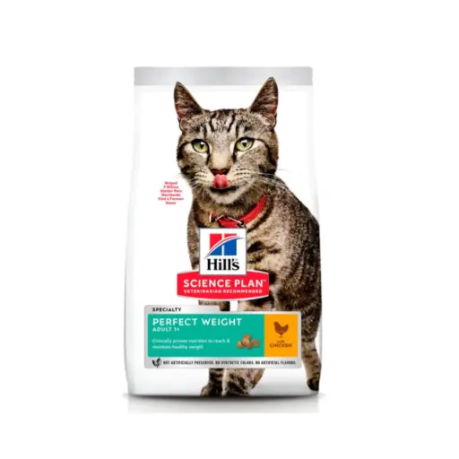 [604079] Hills Science Plan Perfect Weight Adult Cat Food with Chicken 2.5kg