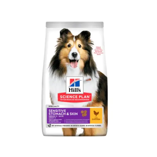 Hills Science Plan Sensitive Stomach & Skin Medium Adult Dog Food with Chicken 