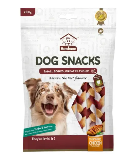 [HB10318] Howbone Dog Snack -Twist Braid 200g -  Chicken Flavour 