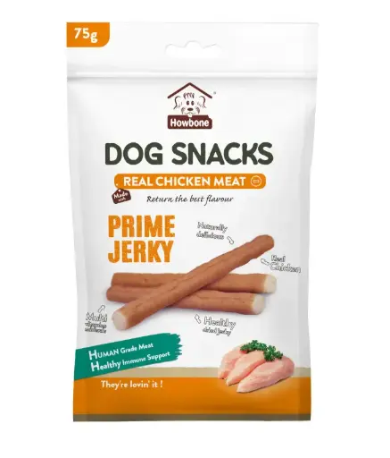 [HB10271] Howbone Prime Jerky -Dog Snack 75g - Chicken Flavour 
