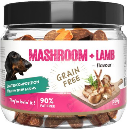 [HB05024] Howbone Training Bite -Dog Snack 200g - Mushroom & Lamb Flavour 