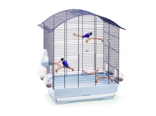 [IM14024] IMAC AGATA Cage for Canaries, Parakeets and Exotic Birds - BLUE (Size : 58x33x62-5cm)