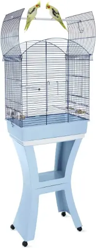 [IM13555] IMAC Calla Small Blue Bird Cage With Stand - Perfectly Sized Habitat for Small Birds - Size: 62 x 43 x 78 -150cm |