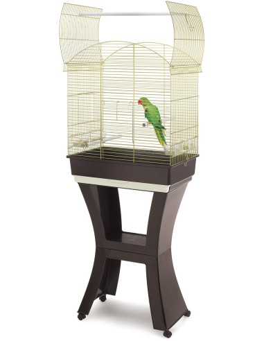 [IM13524] IMAC Calla Small Brown Bird Cage With Stand - Perfectly Sized Habitat for Small Birds - Size: 62 x 43 x 78-150cm | 
